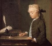 Jean Baptiste Simeon Chardin PLAYING gyro juvenile oil painting